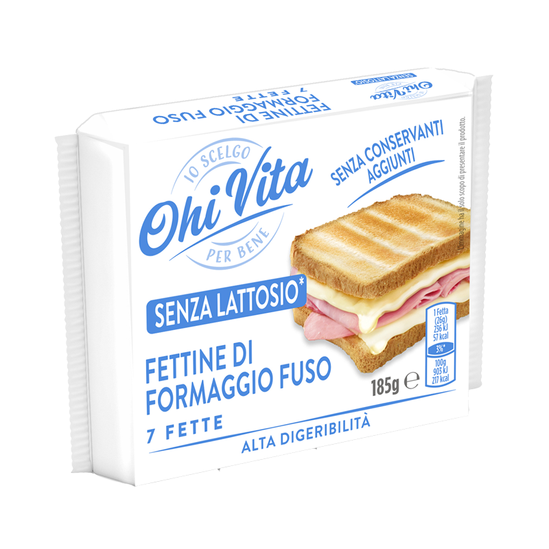 Fettine di Formaggio Fuso senza Lattosio Box