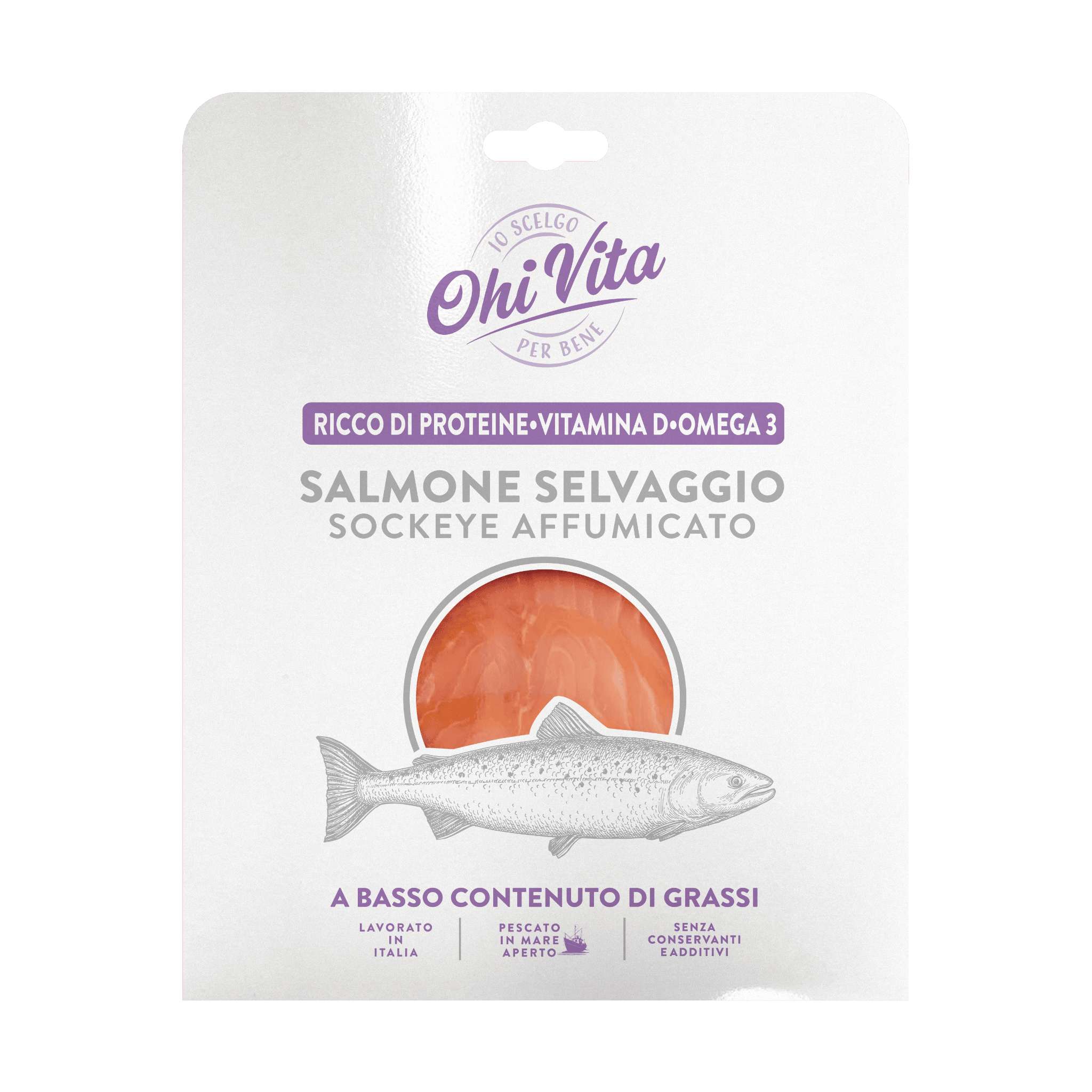 Salmone Selvaggio Sockeye affumicato a fette Box